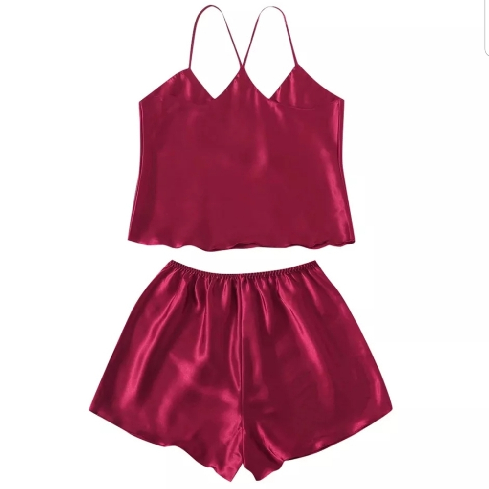 RED SATIN BABYDOLL NIGHTWEAR